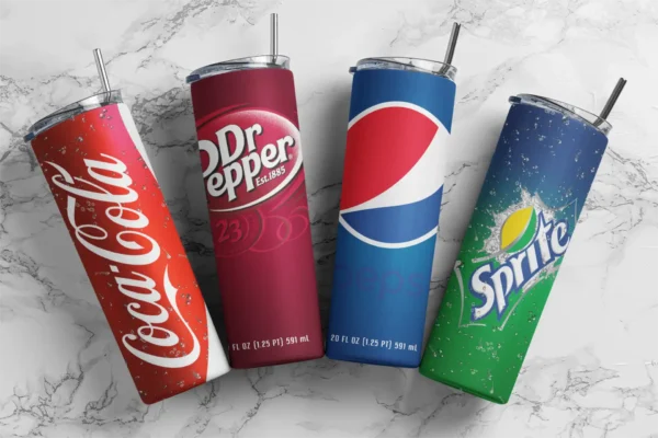 Diseño para sublimar coca, pepsi, sprite, Dr. Pepper