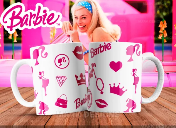 Plantillas de Barbie para sublimar tazas