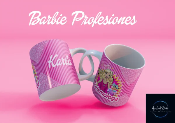 Tazas profesiones barbie para sublimar tazas