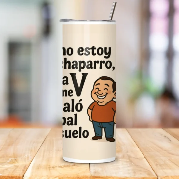 Termo con frase cómica