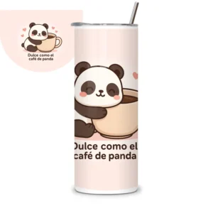 Termo amante del café con panda
