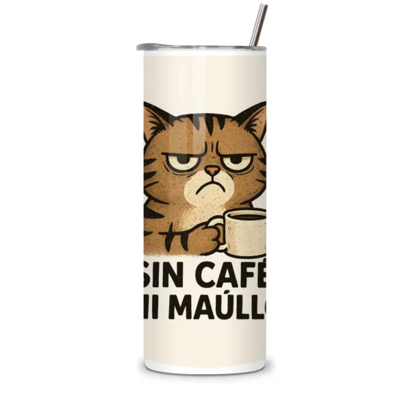 Termo Gato Enojado Sin Café 20 Oz - Imagen 2