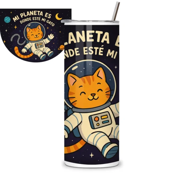 Termo Gato Galaxia 20 Oz