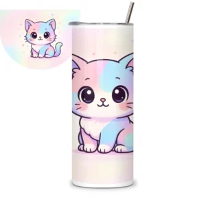 Termo Gato Kawaii 20 Oz