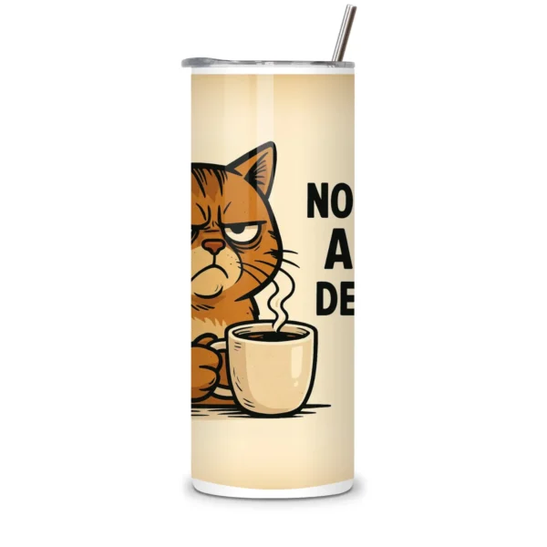 Termo con gatito enojado