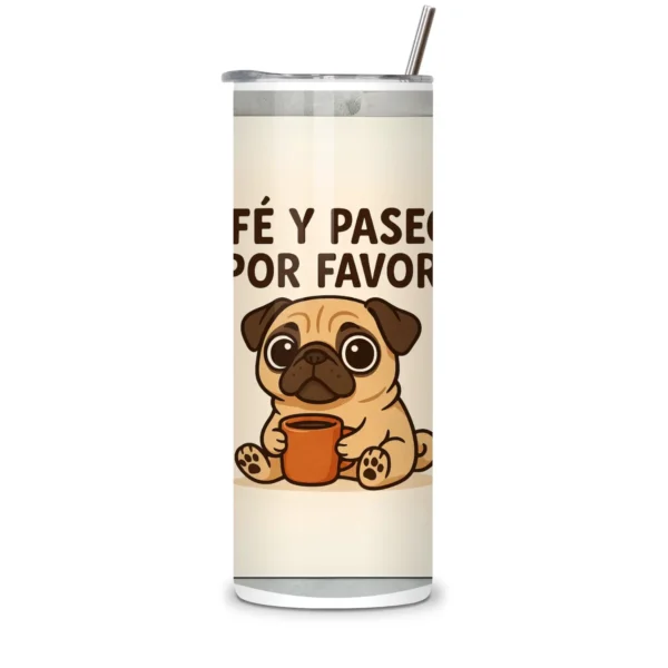Termo con pug para regalo